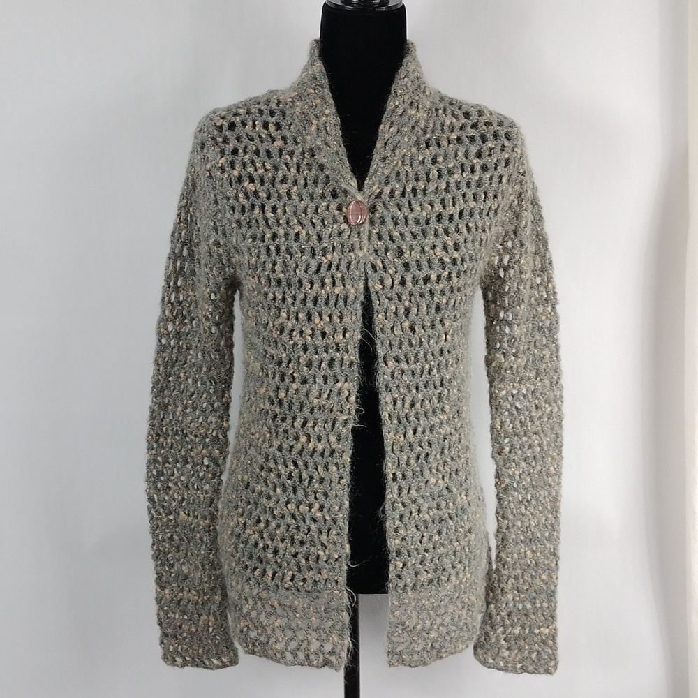 Free People Open Knit Mohair Blend Cardigan